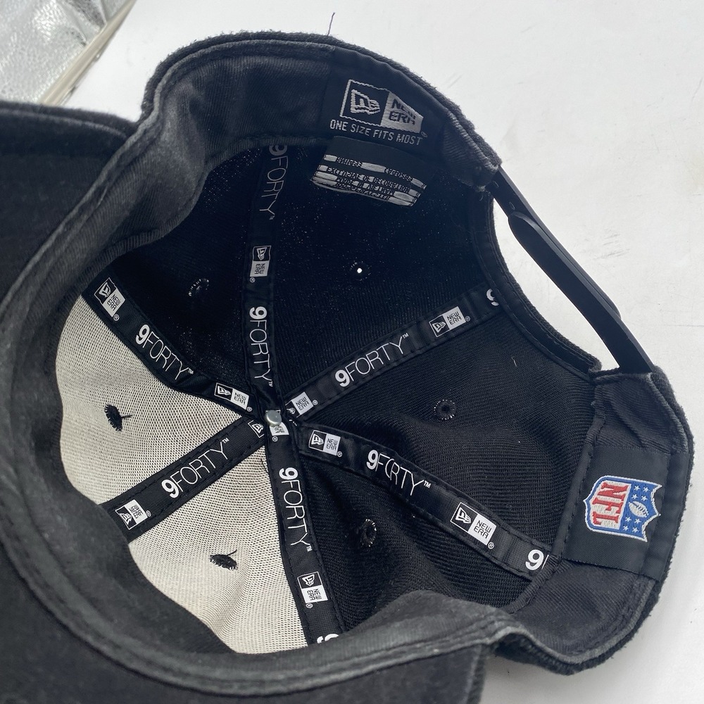 New Orleans Saints Hat Blackout New Era 9Forty SnapBack Black Cleaned - Picture 10 of 12